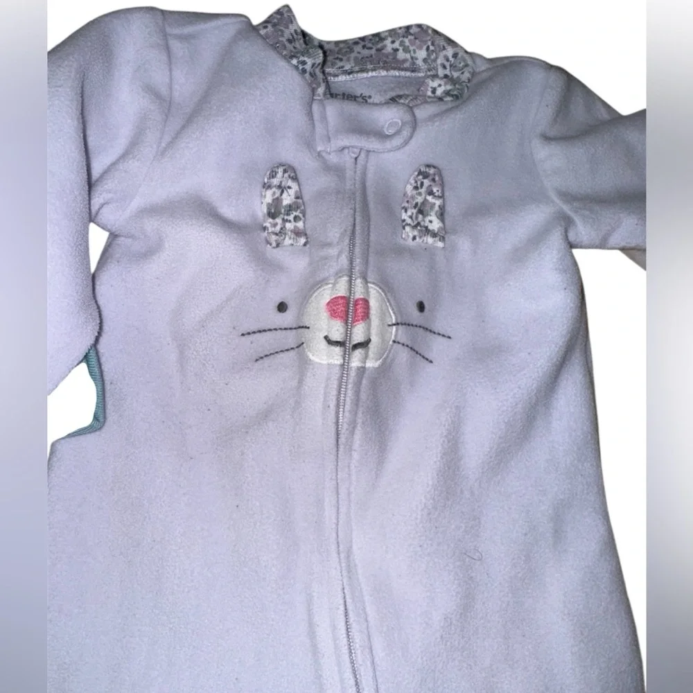Baby Girl Carter's Zip-Up Fleece Sleep & Play Set 3 Size 9 m
